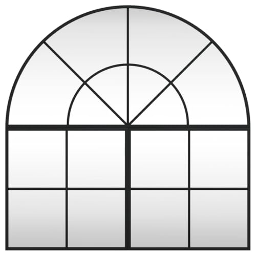 Reflet clair avec ce miroir suspendu de chambre en fer noir mat - 3