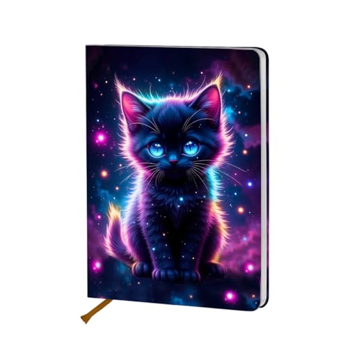 Regalo de gatos para mujeres con cuaderno A5 de cuero