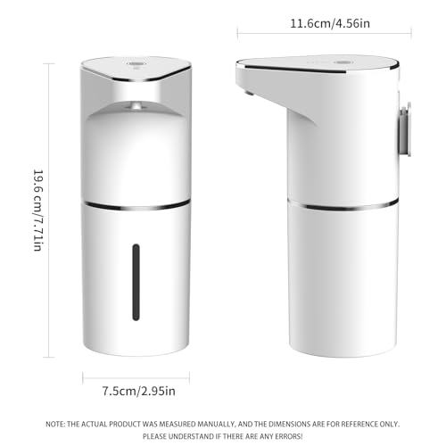 Automatic Touchless Foam Soap Dispenser, 3-Level Adjustable Smart Sensor Hand & Dish Dispenser, USB Rechargeable, 11.84oz/350mL Wall Mounted for Bathroom Kitchen Restaurant - image 9
