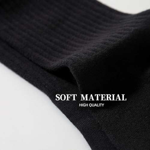 Ndoobiy 6 Pairs Mens Cotton Crew Socks for Men Size 9-11 Size 10-134