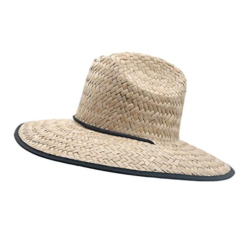 Willheoy Straw Lifeguard Hat Wide Brim Beach Hats For Men Sun Hat Kayak Fishing Accessories #TOP3
