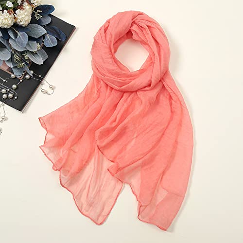 YOLAI Boho Scarf For Women Lightweight Sheer Silky Feeling Chiffon Scarf Long Chiffon Sheer Scarf For Summer2