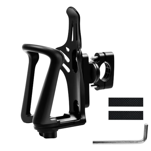 UHETLET Portabidones para Bicicleta y Motocicleta Ajustable 55-75 mm, Soporte para Bidón de Agua para Bicicleta sin Tornillos, Soporte Botella Bicicleta para Cuadro o Manillar para Ciclismo y Deporte