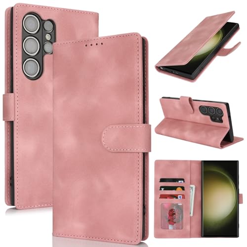 Étui portefeuille Samsung Galaxy S23 Ultra抗震 antichoc rose