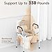 WAYES Bedside Commode Chair for Seniors - 2-in-1 Bedside Toilet and Raised Toilet Seat, Up to 330 Lbs, Adjustable Height & Width