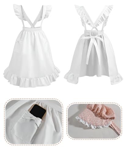 Disfraz Colonial Niñas Traje Pionera Vestido 3 Piezas miniatura 4