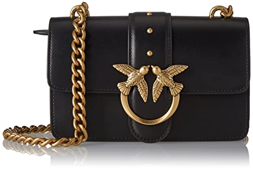 Pinko; Borsa Pinko, LOVE MINI ICON SIMPLY 13 C VIT Donna, Z99Q_NERO-ANTIQUE GOLD, U