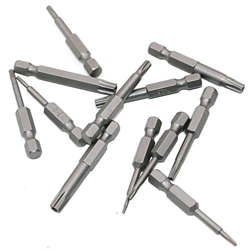 Eyech 12Pcs Torx Head Screwdriver Bits Set Torx Head Bit Magnetic Security Tamper Proof Star 6 Point Screwdriver Kit | T5-T40 2 Inch Length #TOP3