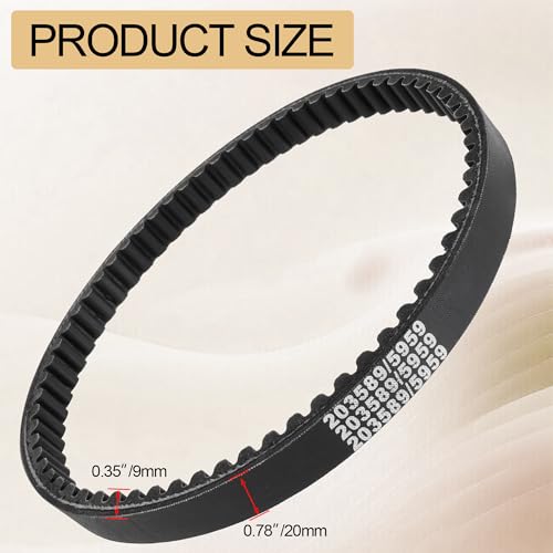 Image of 30 Series Go Kart Drive Belt KT196 Go Kart Torque Converter Drive Belt Replacement for Manco 5959, Comet 203589, Murray 12-8487(3Pcs)