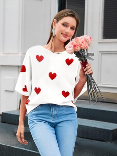 Image of Cicy Bell Womens Half Sleeve Sweaters Oversized Boat Neck Knitted Pullover Sweater Trendy Casual Loose Fit Fall Tops