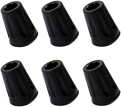 Oldhill 6-Pack Replacement Rubber Tips - Fits Most Hiking Sticks, Trekking Poles, Walking Canes