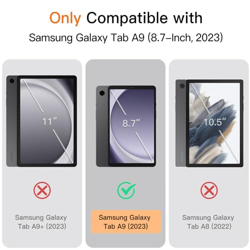 Image of JETech Cover Case for Samsung Galaxy Tab A9 8.7-Inch 2023, Slim Folio Stand Protective Tablet Cover, Multi-Angle Viewing (Black)