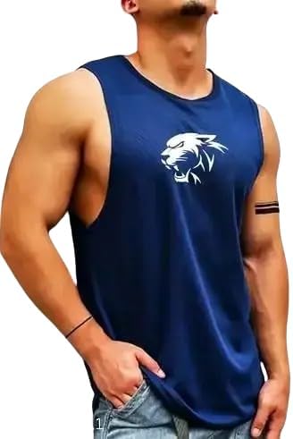Men's Solid and Colorblock Sleeveless Gym Vest and Active Vest
