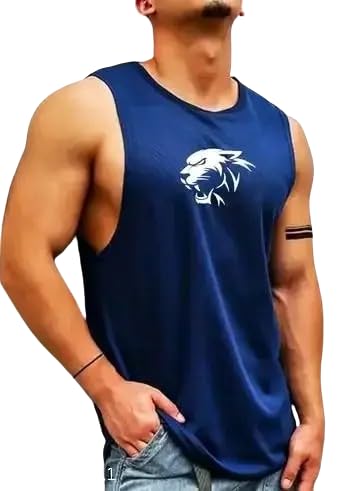 Men's Solid and Colorblock Sleeveless Gym Vest and Active Vest