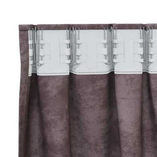 Rideaux en velours marron d'une qualité supérieure avec œillets - 5