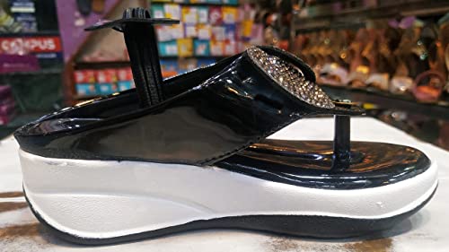 Image of fancy sandal for Cute Baby girl's 3 to 8 year with white, pink,black in beautiful colour with Angle look fashion butterfly and flower design sandal