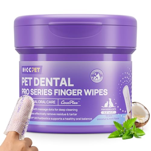 HICC PET Dog Dental Wipes & Cat Toothbrush and...