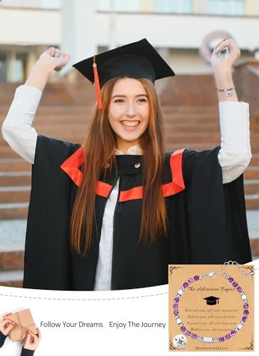 Image of 2026 Graduation Gifts for Girls, Her, Kids Natural Gemstone Bracelets for Girls Daughter Granddaughter Niece Sister Teenager Girl Birthday Gifts Idea
