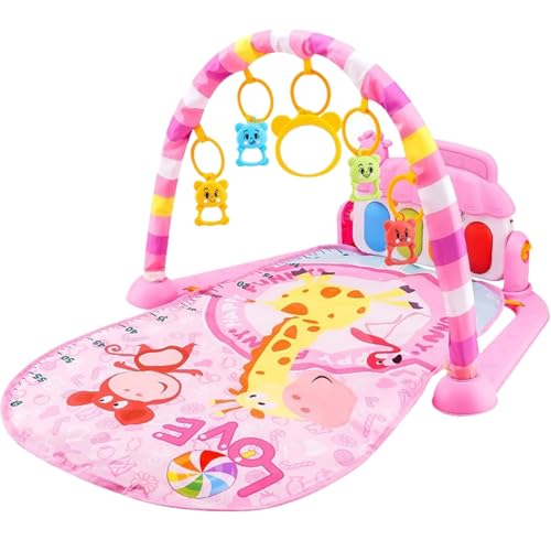Tapis de gym bébé avec piano kick et lumières d'éveil sensoriel