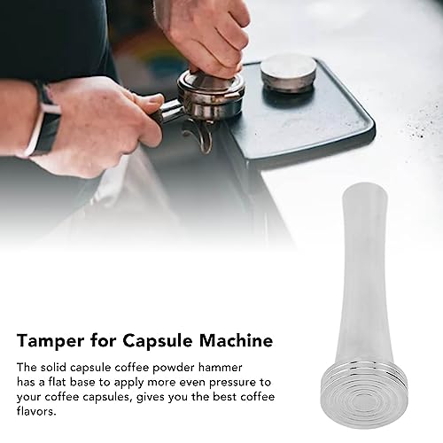 Tamper de café de 30 mm en acero inoxidable para cápsulas Nespresso e Illy 6
