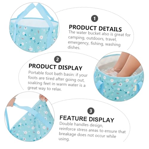 Bañera Plegable Portátil para Pies Sky-blue Mediana miniatura 7