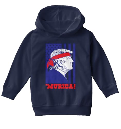 Murica! - Trump American Flag Toddler/Youth Fleece Hoodie2