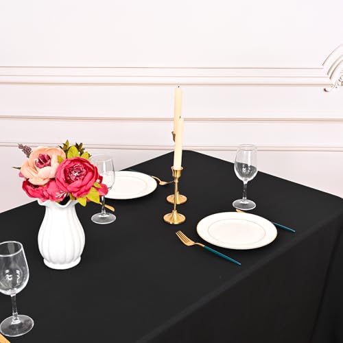 FXKS 8 Pack Black Tablecloth for Rectangle Table 70 x 120 Inch by FXKS - Used condition - Image 5