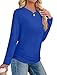Sampeel Womens Long Sleeve Tops Plus Size Fashion Shirts Ruched Tshirts Trendy Maternity Clothes Winter Clothing 2025 2XL