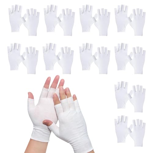 Gants coton blanc 10 paires