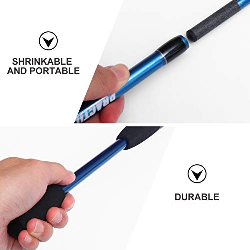 BESPORTBLE, vara de pesca telescópica desmontável, três seções para viagens de barco em água salgada