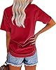 Cicy Bell Women's Sunflower T-Shirts Vintage Short Sleeve Shirt Casual Crew Neck Summer Tees Cute Graphic Tops, red, XL #1