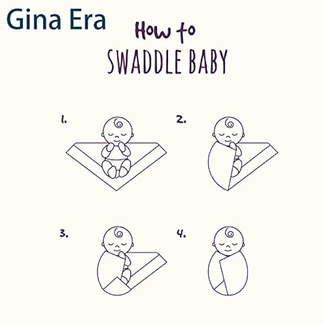 Gina Era Flannel Receiving Blankets, Baby Swaddle Blankets 100% Cotton 4 Pcs One Size 30 X 30 Inch for Baby Boy or Baby Girl (Style11)