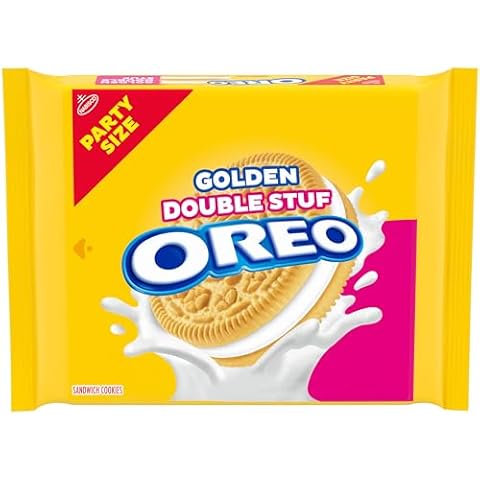 OREO Double Stuf Golden Sandwich Cookies, Party Size, 24.95 oz Cover