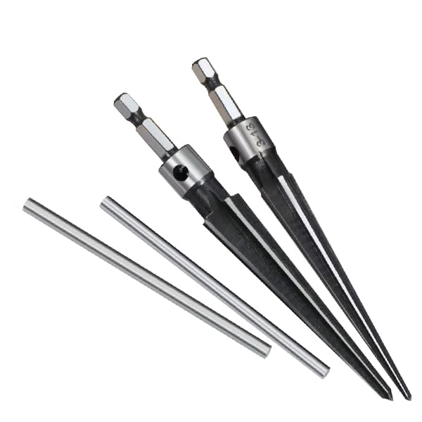 T Handle Tapered Reamer Tool, 6-Flute Chamfering Reamer, Electric and Manual Woodworking Hole Openers, Conical Hole Expander Reamer Cutting Tool，Dimensions: 3-13mm, 5-16mm, 5-22mm