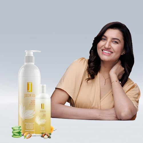 Image of JIDEN Silky Body Lotion Embellished with Aloe Butter, Cocoa Butter, Mango Butter, Shea Butter, All Skin Type for All Seasons, Deep Nourishment & Moisturization, Long Lasting Hydration - 400 ML