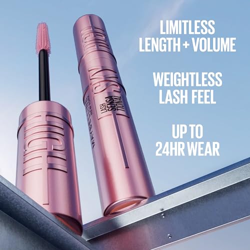 Image of Maybelline Lash Sensational Sky High Mascara Makeup, Volumizing, Lengthening, Defining, Curling, Multiplying, Buildable, Washable Formula, Burgundy Haze, 1 Count