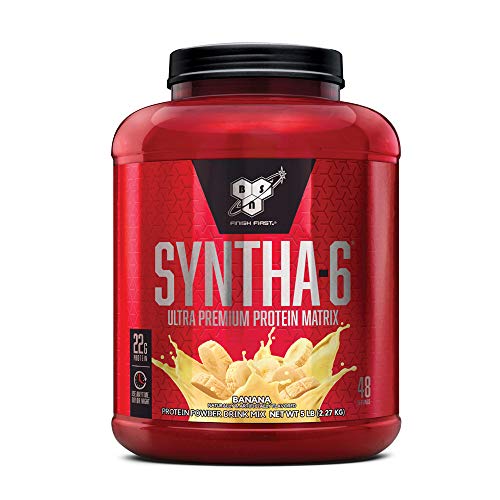 BSN SYNTHA-6 Whey Protein Powder, Banana Protein Powder with Micellar Casein, Milk Protein Isolate Powder, Banana, 48 Servings (Pack of 1) - Package May Vary