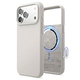 Immagine di elago Cover Magnetica in Silicone Liquido per iPhone 17 Pro Max (6,9'') – Compatibile con MagSafe, Antiurto, Sottile, Finitura Soft-Touch (Pietra)