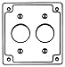 Thomas & Betts RS10 Pre-Galvanized Steel Outlet Box Cover 4 Inch x 4 Inch x 1/2 Inch Steel City