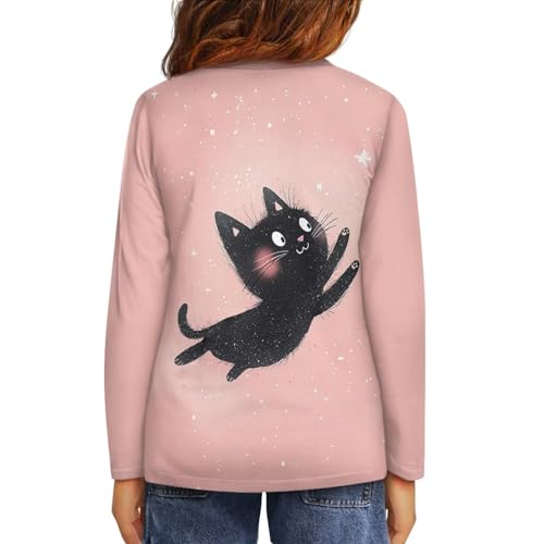 Shirt for Girl Long Sleeve Tees Pullover Athletic Tops for Daily School Sport 3-16Y 5