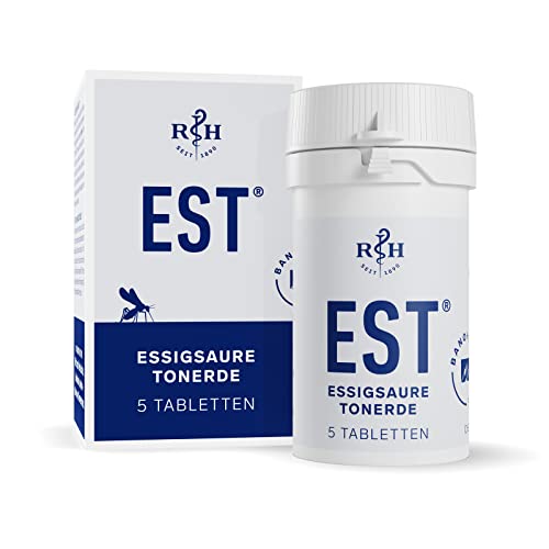 EST Essigsaure Tonerde 5 Tabletten | wirkt rasch bei Quetschungen, Insektenstichen, Verstauchungen | kühlend und lindernd | lässt Anschwellungen und Blutergüsse zurückgehen