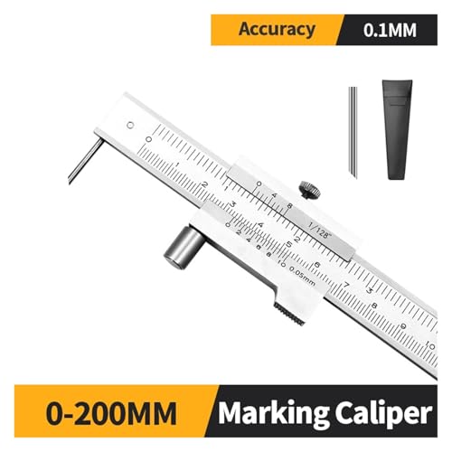 Calibrador Vernier 0-200mm con regla y aguja carburo miniatura 2