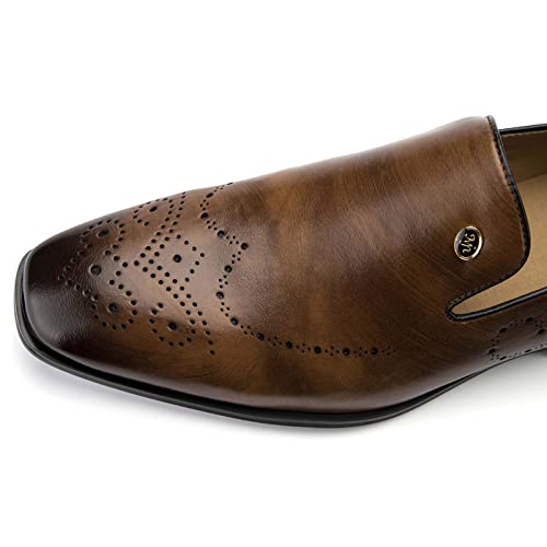 Image of Meijiana Mens Loafers Wedding Dress Shoes Slip-On Loafers for Men Tuxedo Suit Shoes