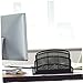 FOYTOKI Multi-Functional Vertical Mesh Desk Organizer with Compartment Dividers Metal Storage Holder for Mail Files and Pens Sleek Black Design for Office and Home Use