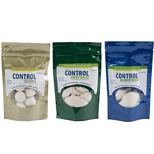 Swell UK Pond Care Bundle - Control Blanketweed, Control Greenwater and Control Sludge (6 Sachets/Nuggets of Each)