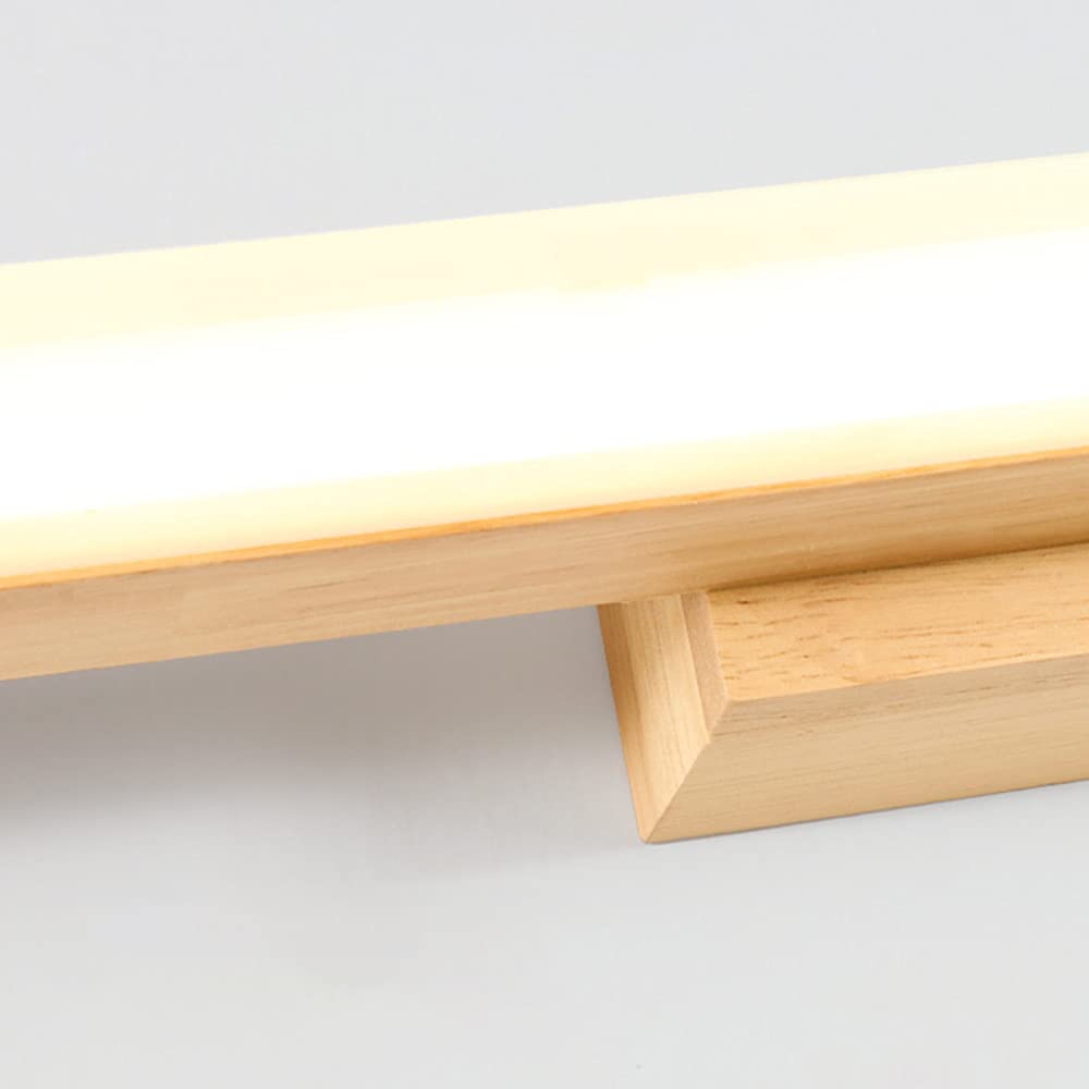 Appliques Murales En Bois Pour Salle De Bain, Décor D'éclairage De Vanité À LED En Bois Scandinave Contemporain, Armoire À Miroir De Chambre À Coucher, Couloir De Salle D'eau, 3000K, Luminaire Blanc C