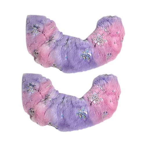 Amagogo Fundas para Patines de Hielo, Fundas para Patines, Fundas Protectoras Suaves portátiles, Protectores de Patines sobre Hielo para Patines artísticos, Rosa Morado