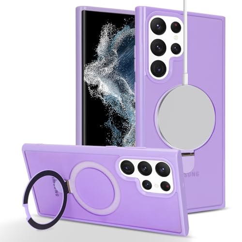 Coque magnétique pour Samsung Galaxy S22 Ultra avec support antichoc