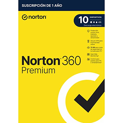 NORTON 360 PREMIUM 75GB ES 1 USER 10 DEVICE 12MO