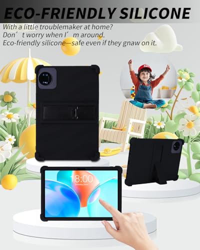 Coque de protection TECLAST P50T 11" en silicone noir antichoc robuste - 3